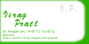 virag pratl business card